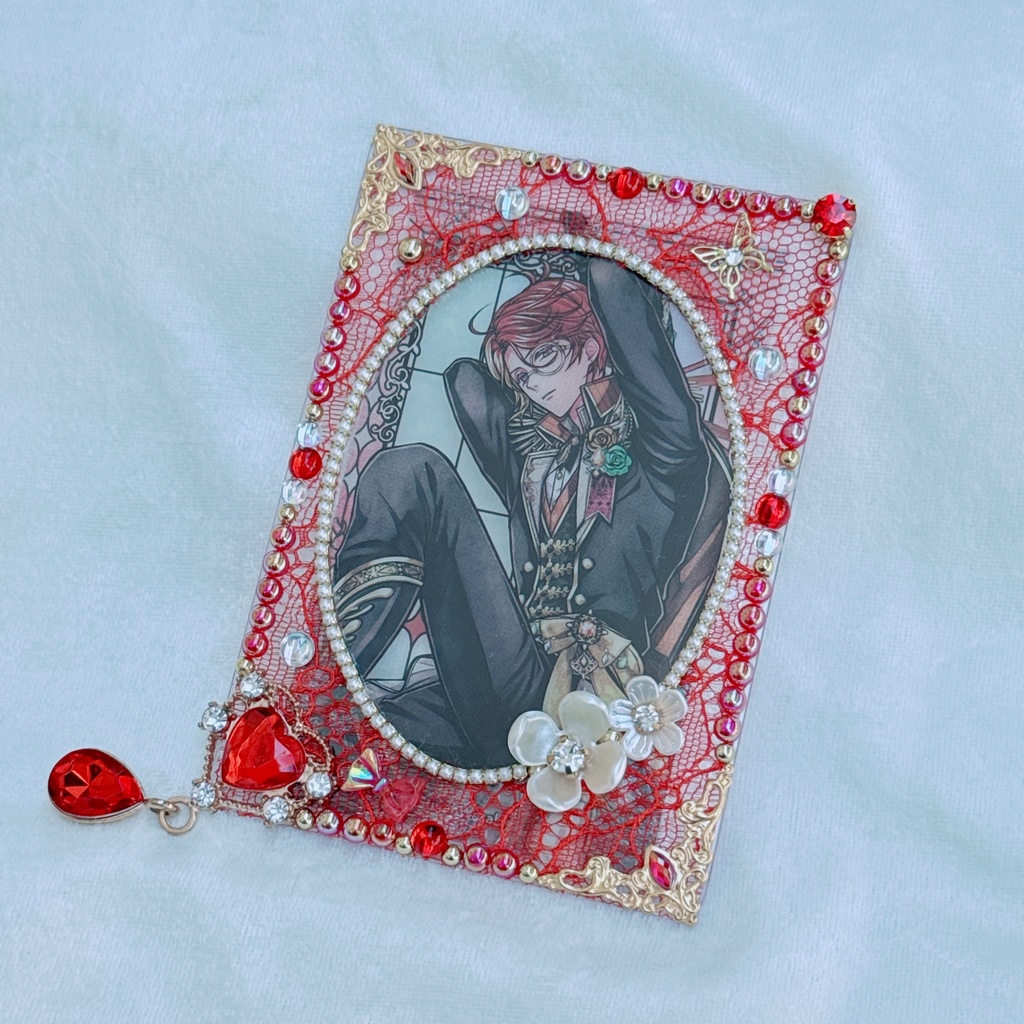 B8サイズ 硬質ケースデコ レッド(赤)系 ①