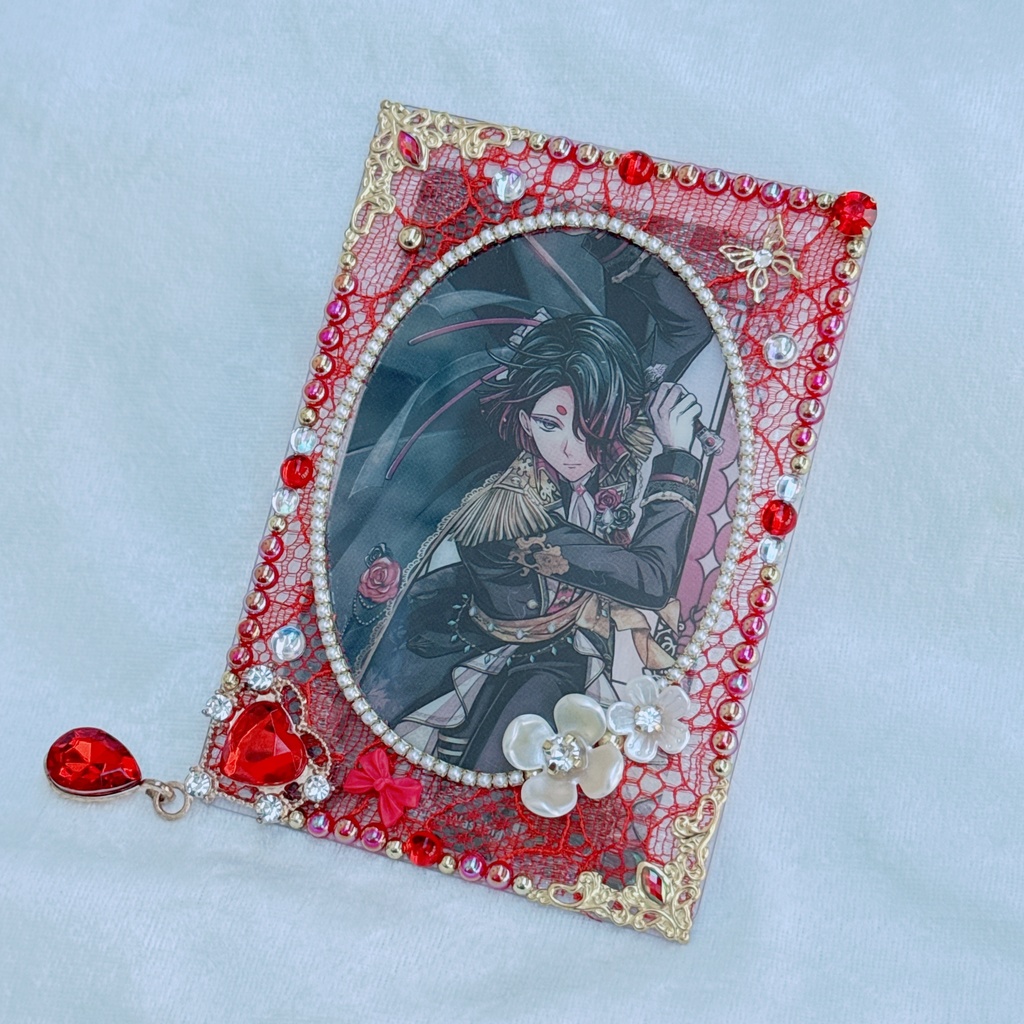 B8サイズ 硬質ケースデコ レッド(赤)系 ②