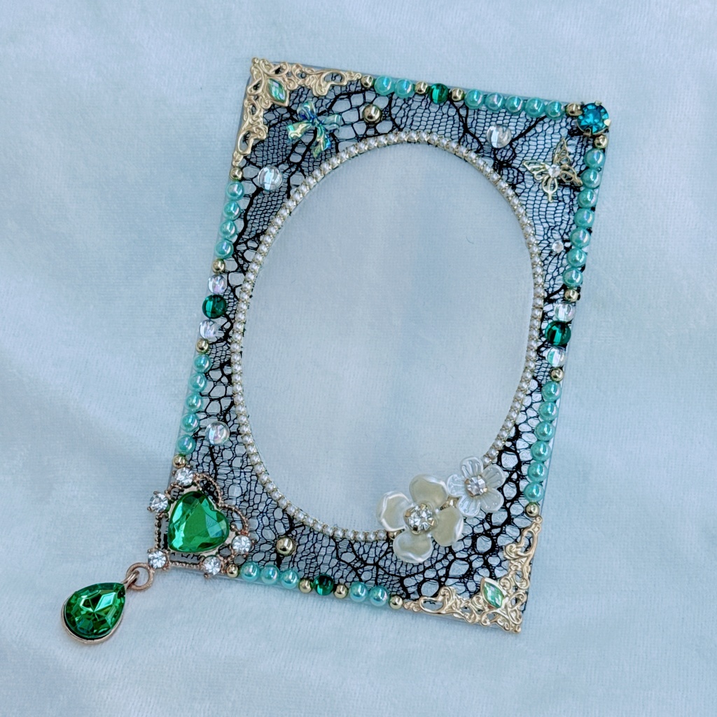 B8サイズ 硬質ケースデコ グリーン×ブラック