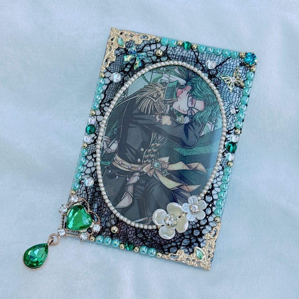 B8サイズ 硬質ケースデコ グリーン×ブラック