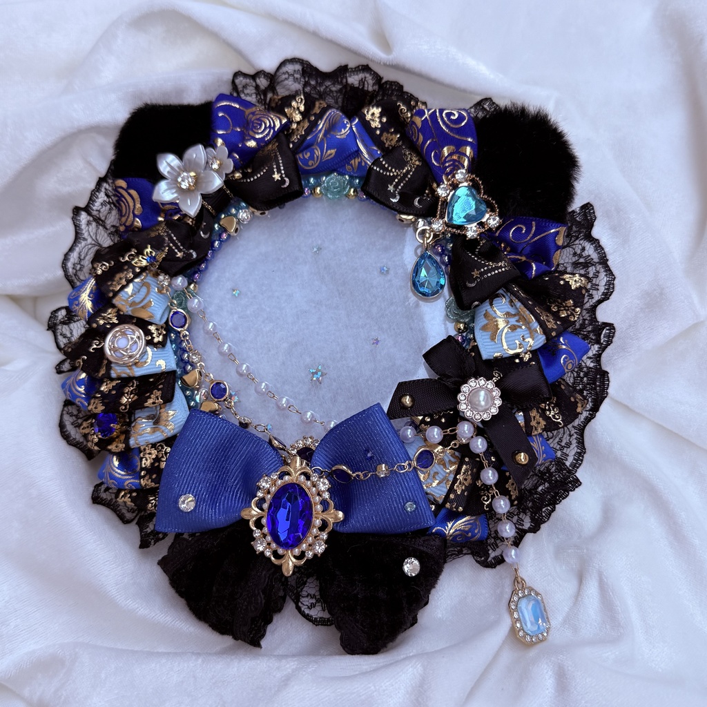 アクリルコースター用 ロゼット ブルー×ブラック