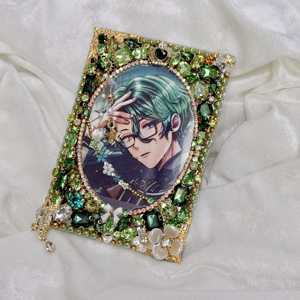 B8サイズ 硬質ケースデコ グリーン(緑)系