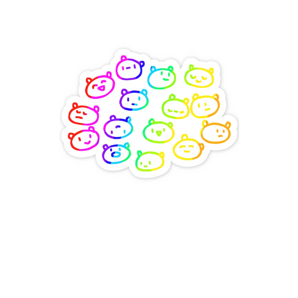 IORIAN 7th Anniversary にじしろくまさんステッカー