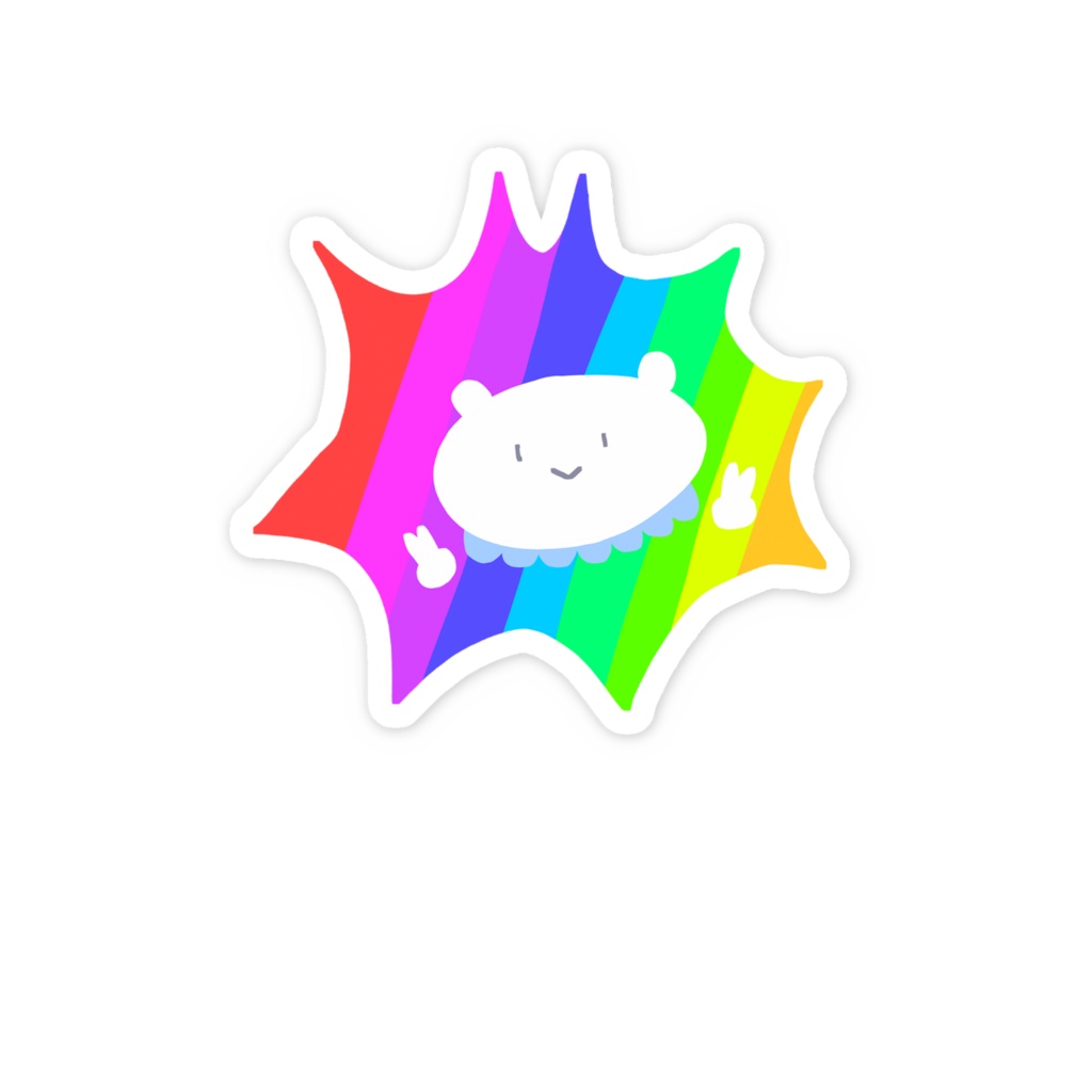 IORIAN 7th Anniversary RAINBOW HAPPY KUMAステッカー