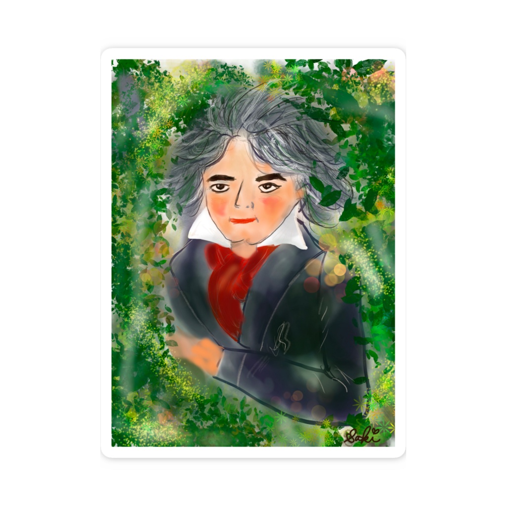 ベートーヴェン?スマホステッカー