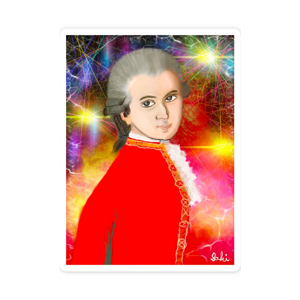 モーツァルト?スマホステッカー