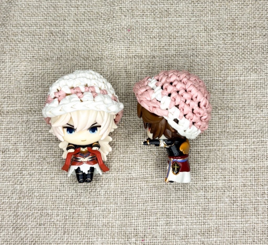 ぷちサイズ ラフィア風キャスケット帽子 2個セット