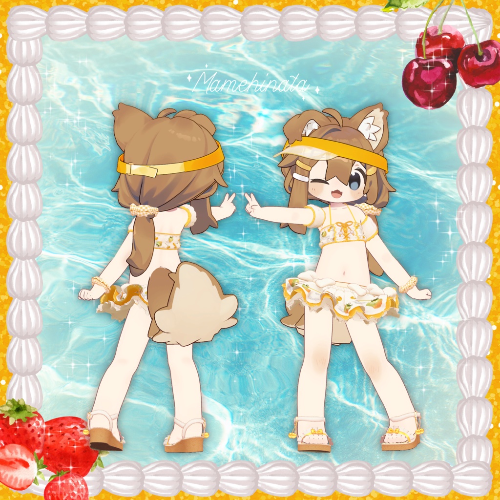 【VRC想定衣装】。+🍓Cherry Berry Frill🍒+。【複数アバター対応】