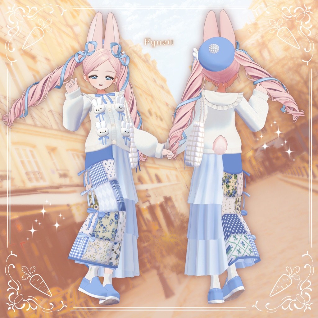 🐰10/15まで半額🐰【31アバター対応】Quilting Bunny【VRC想定衣装】