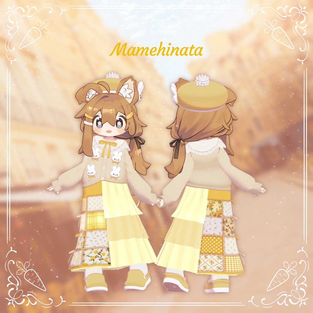 【19アバター対応】Quilting Bunny【VRC想定衣装】