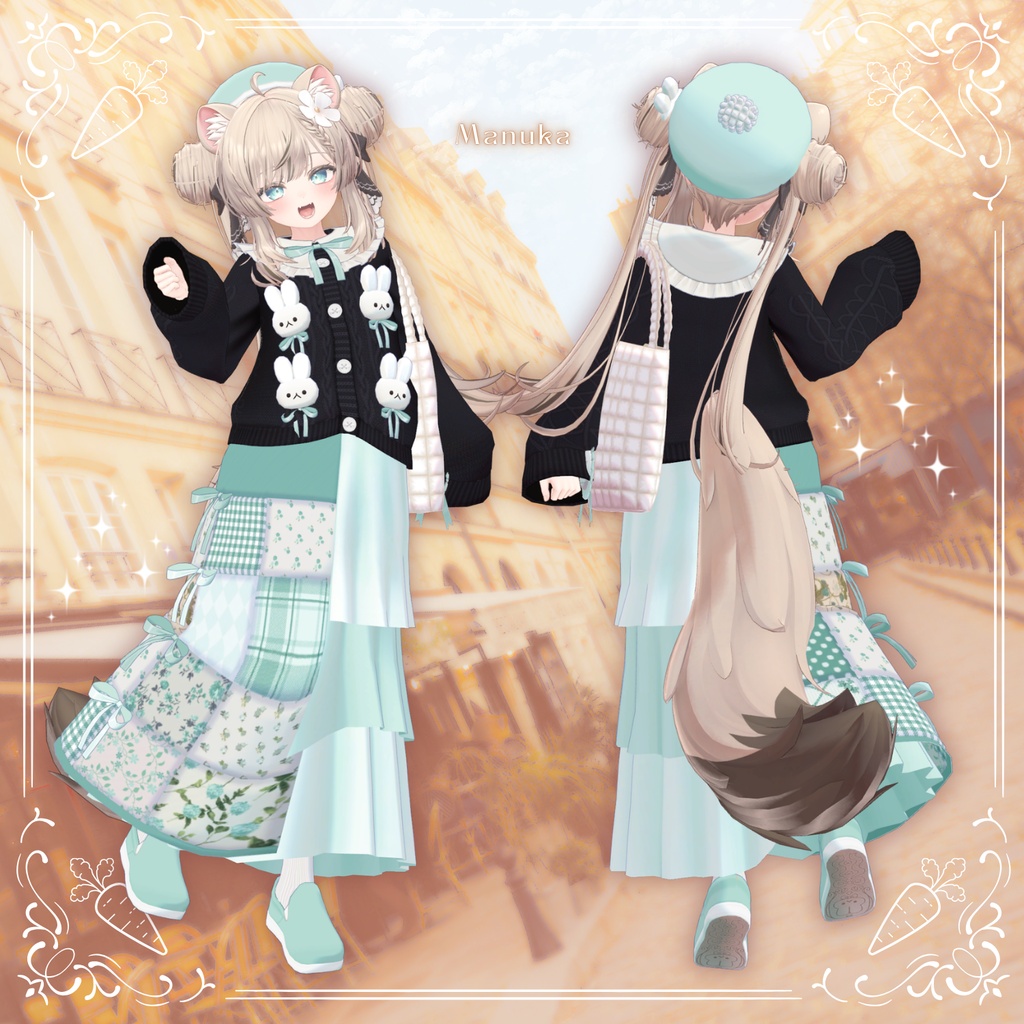 🐰10/15まで半額🐰【31アバター対応】Quilting Bunny【VRC想定衣装】