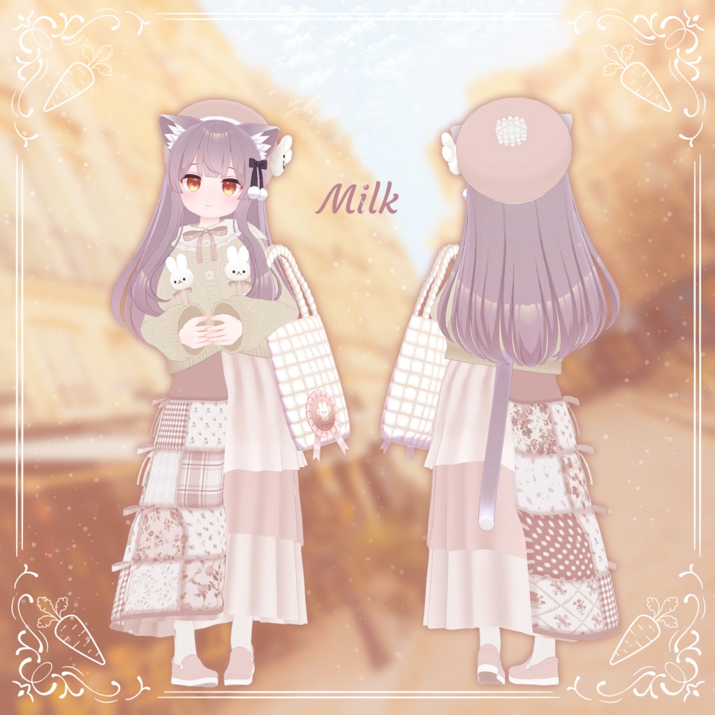 【19アバター対応】Quilting Bunny【VRC想定衣装】