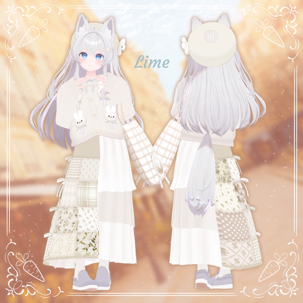 【19アバター対応】Quilting Bunny【VRC想定衣装】