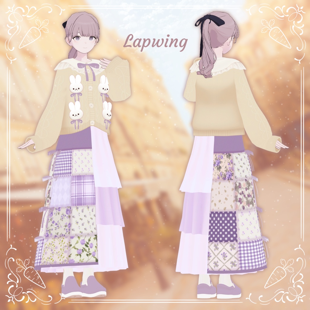 【19アバター対応】Quilting Bunny【VRC想定衣装】