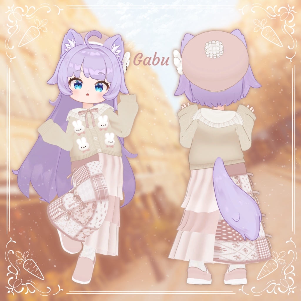 【19アバター対応】Quilting Bunny【VRC想定衣装】