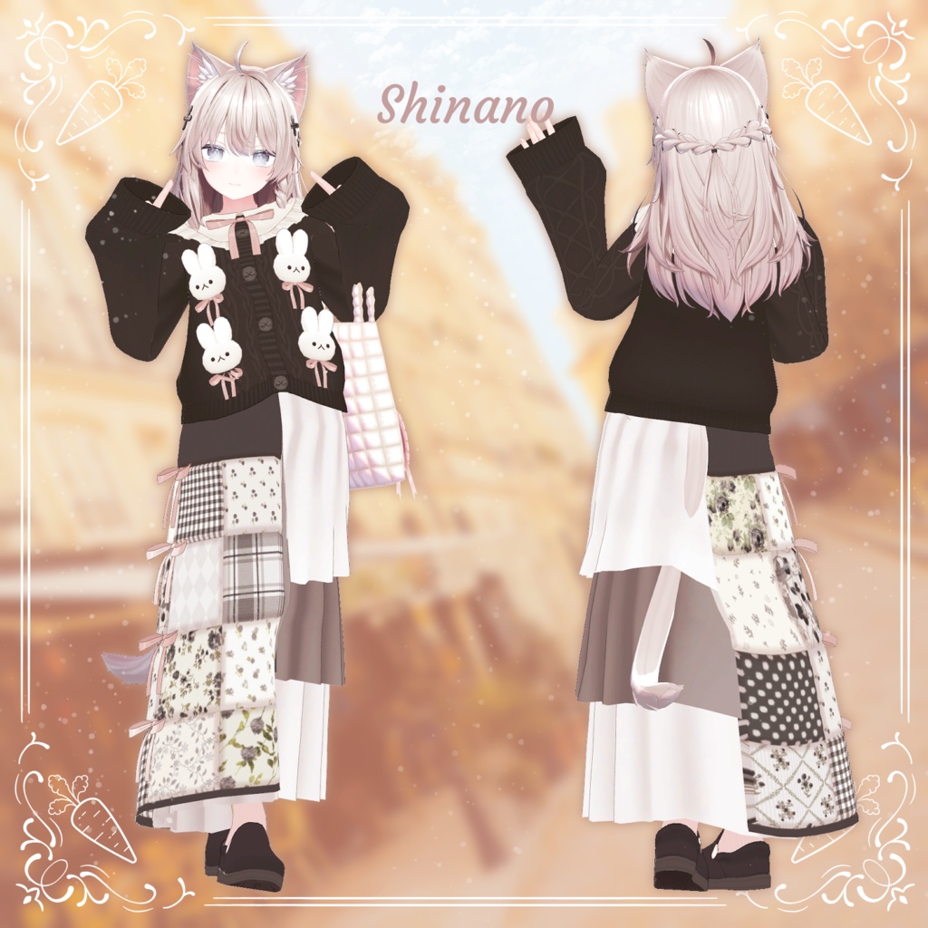 【19アバター対応】Quilting Bunny【VRC想定衣装】