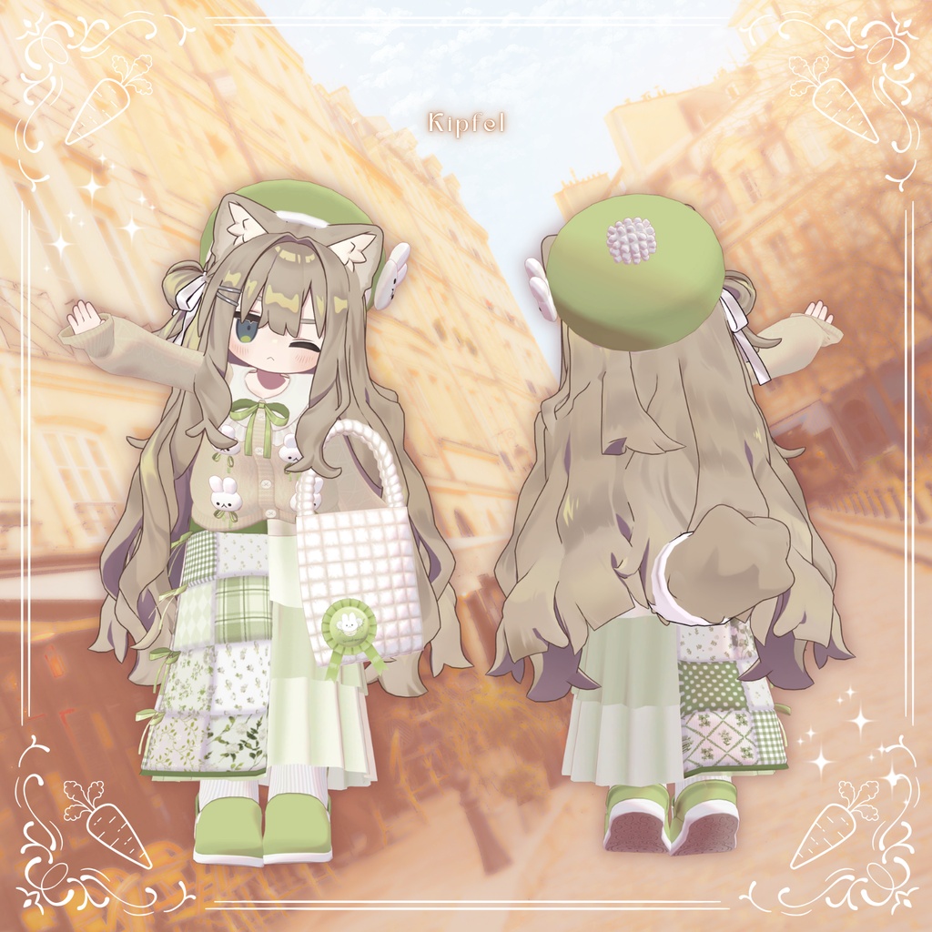 🐰10/15まで半額🐰【31アバター対応】Quilting Bunny【VRC想定衣装】