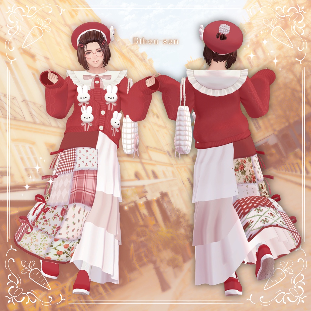 🐰10/15まで半額🐰【31アバター対応】Quilting Bunny【VRC想定衣装】