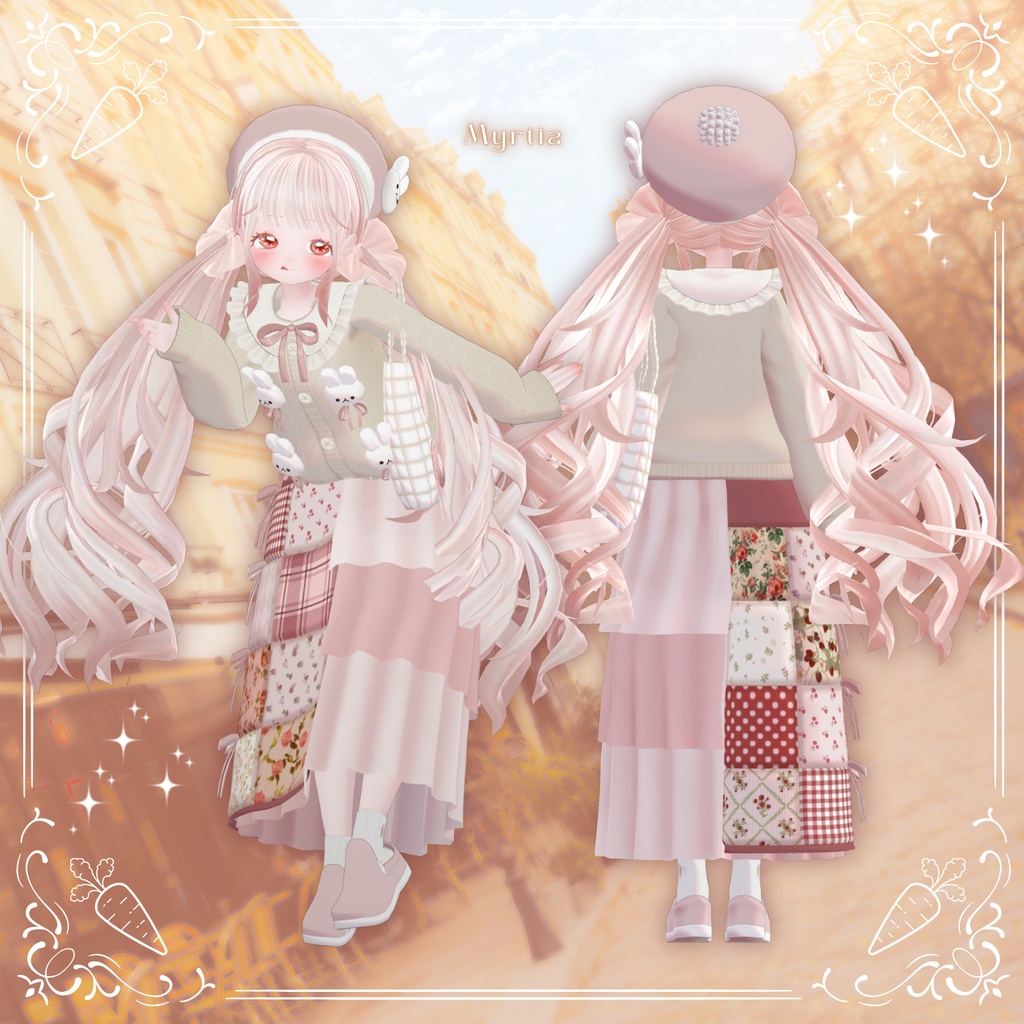 🐰10/15まで半額🐰【31アバター対応】Quilting Bunny【VRC想定衣装】