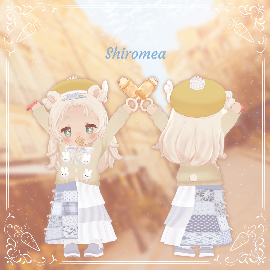 【19アバター対応】Quilting Bunny【VRC想定衣装】