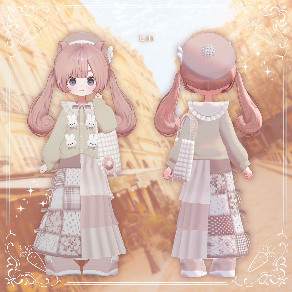 🐰10/15まで半額🐰【31アバター対応】Quilting Bunny【VRC想定衣装】