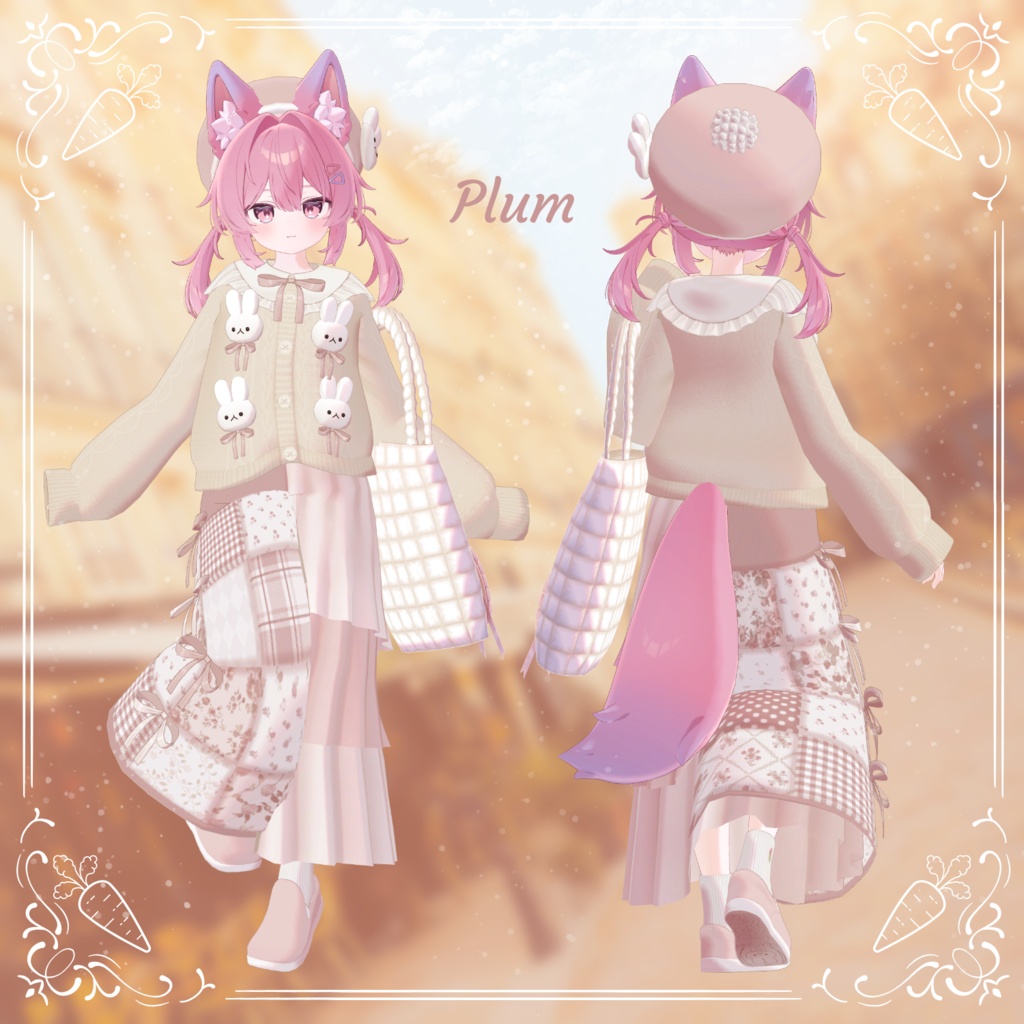 【20アバター対応】Quilting Bunny【VRC想定衣装】