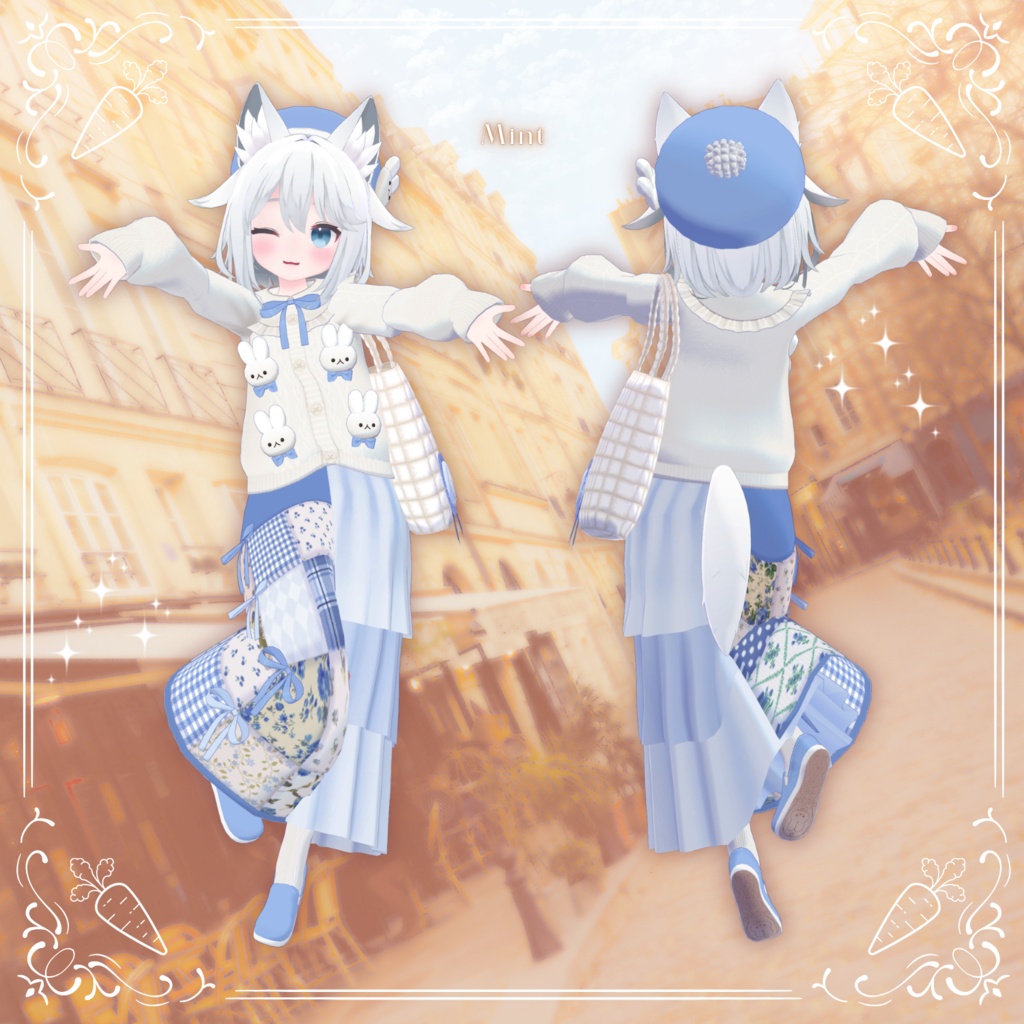 🐰10/15まで半額🐰【31アバター対応】Quilting Bunny【VRC想定衣装】