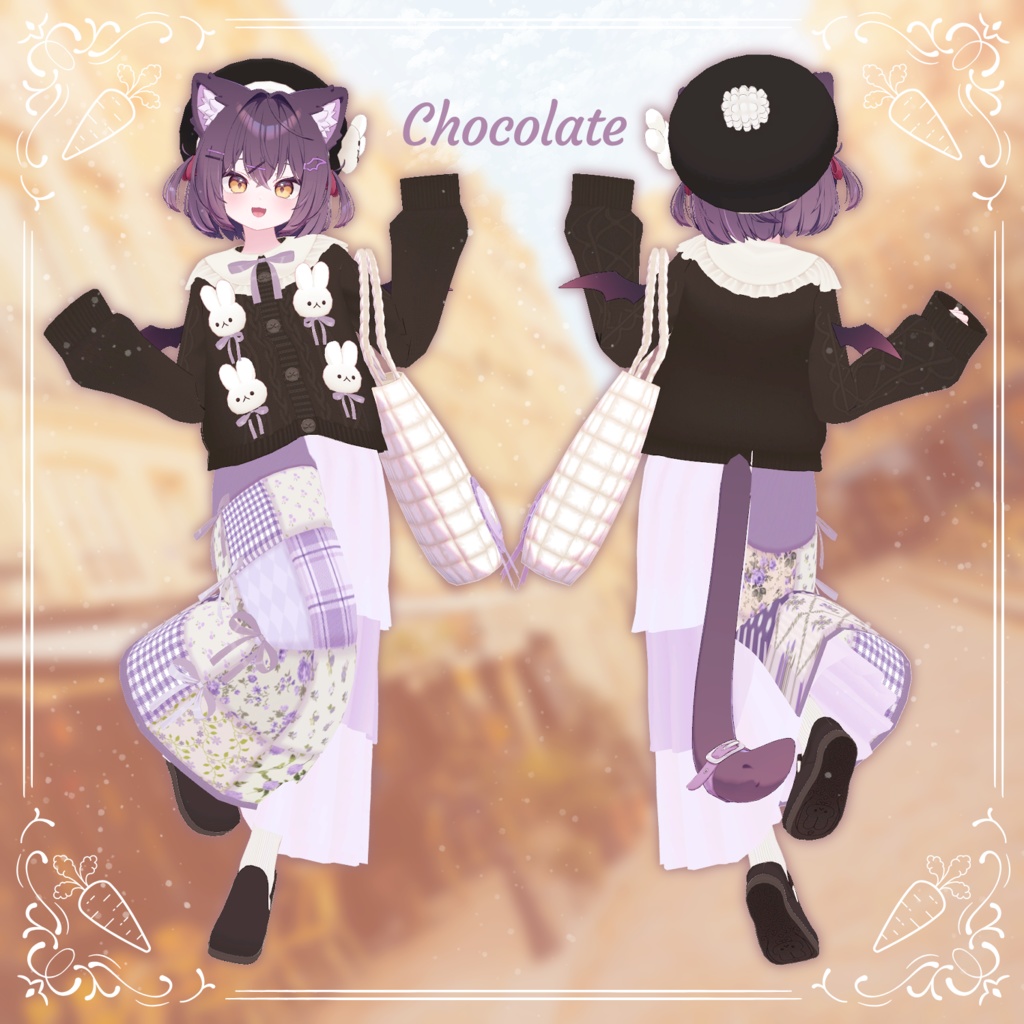 【19アバター対応】Quilting Bunny【VRC想定衣装】