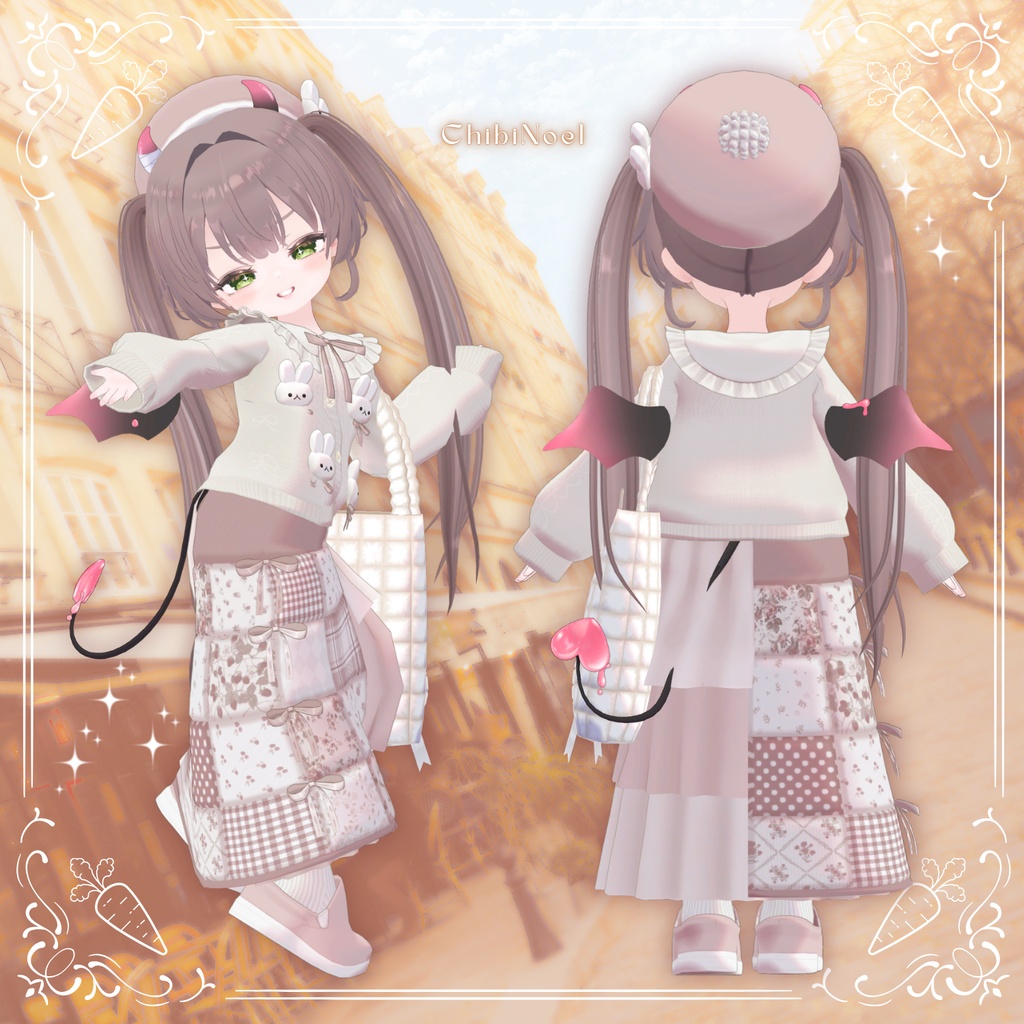 🐰10/15まで半額🐰【31アバター対応】Quilting Bunny【VRC想定衣装】