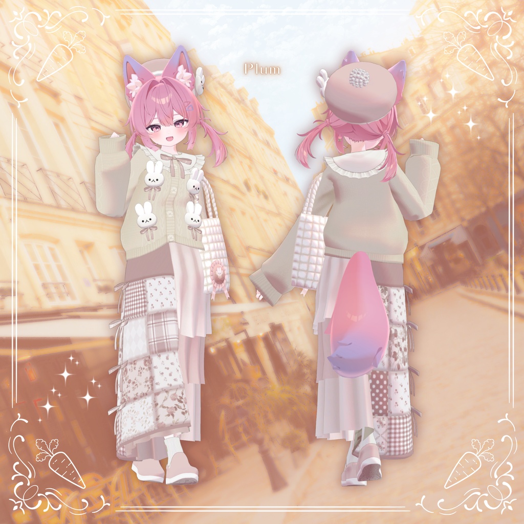 🐰10/15まで半額🐰【31アバター対応】Quilting Bunny【VRC想定衣装】