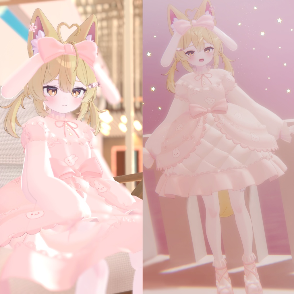 【20アバター対応】Mery Rococo【VRC想定衣装】