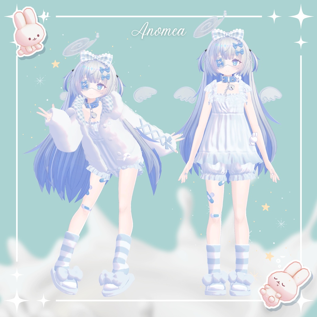 【3/22まで45%OFF】Milk Bunny Hug Time【VRC対応衣装】