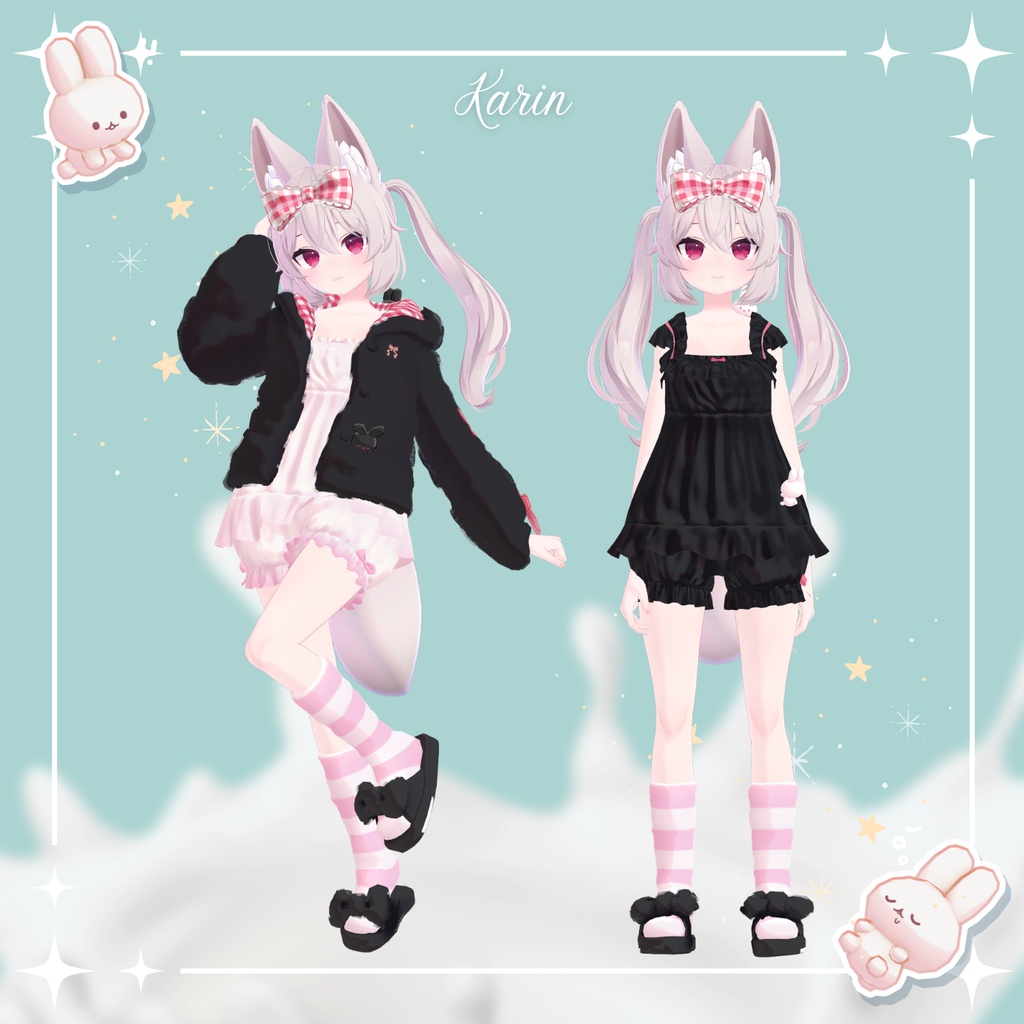 【3/22まで45%OFF】Milk Bunny Hug Time【VRC対応衣装】