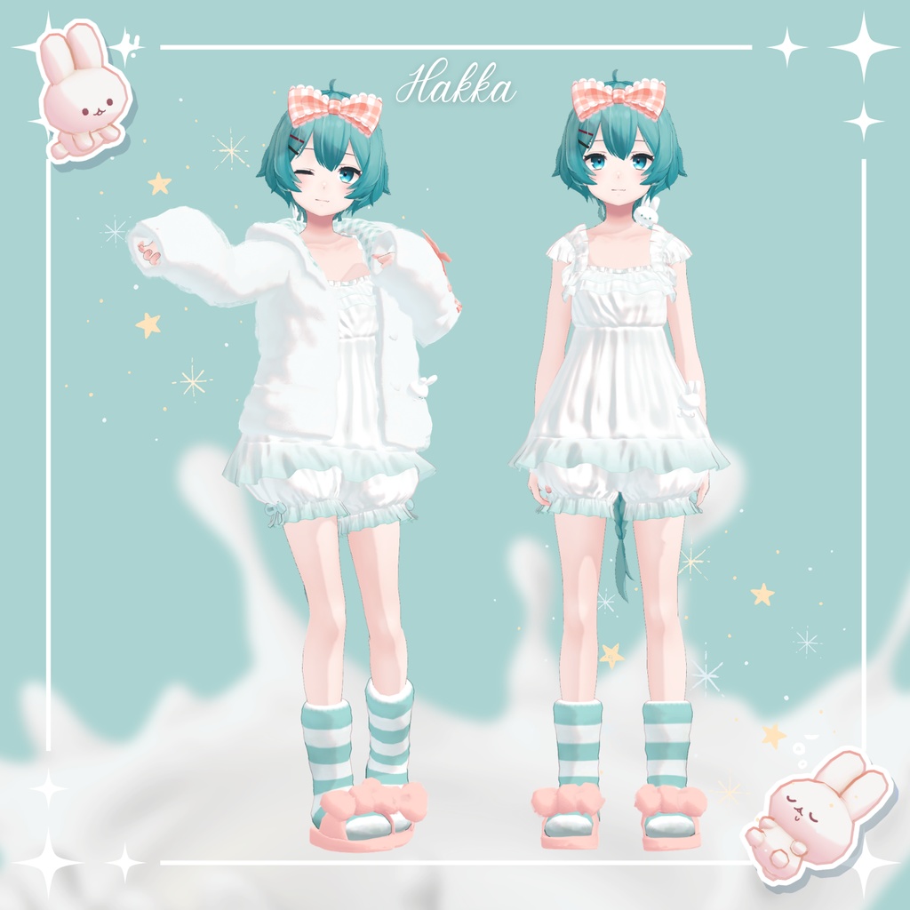 【3/22まで45%OFF】Milk Bunny Hug Time【VRC対応衣装】