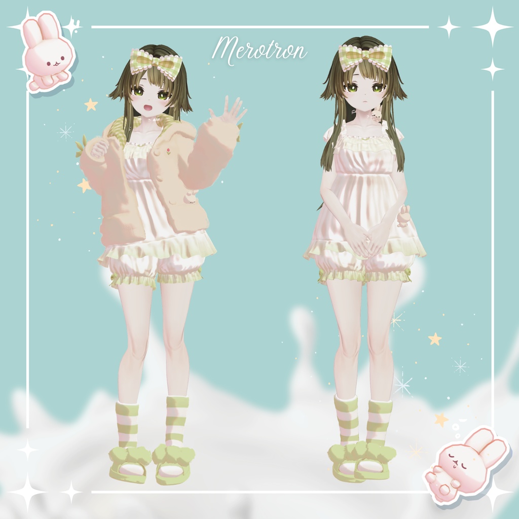 【3/22まで45%OFF】Milk Bunny Hug Time【VRC対応衣装】