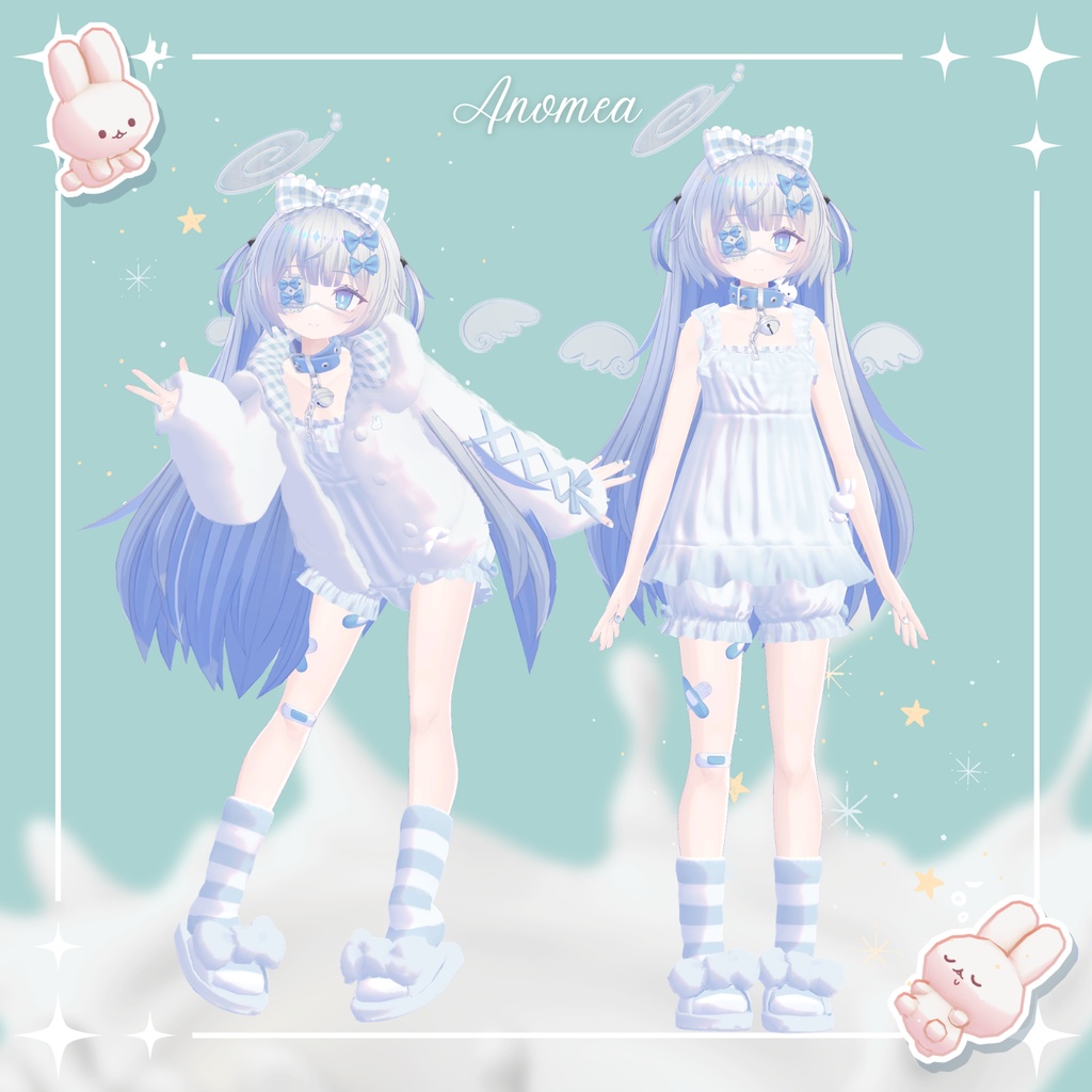 【3/22まで45%OFF】Milk Bunny Hug Time【VRC対応衣装】