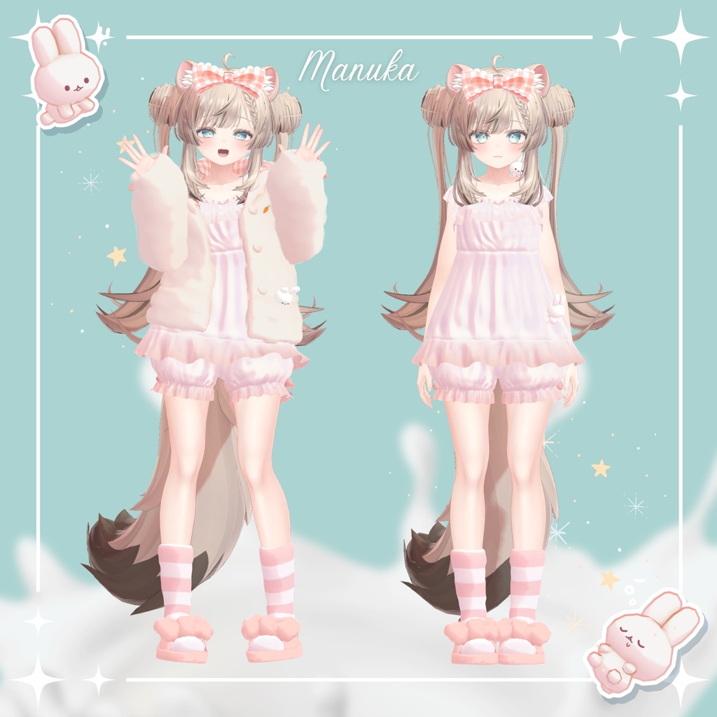 【3/22まで45%OFF】Milk Bunny Hug Time【VRC対応衣装】