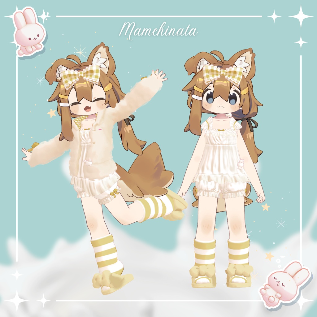 【3/22まで45%OFF】Milk Bunny Hug Time【VRC対応衣装】