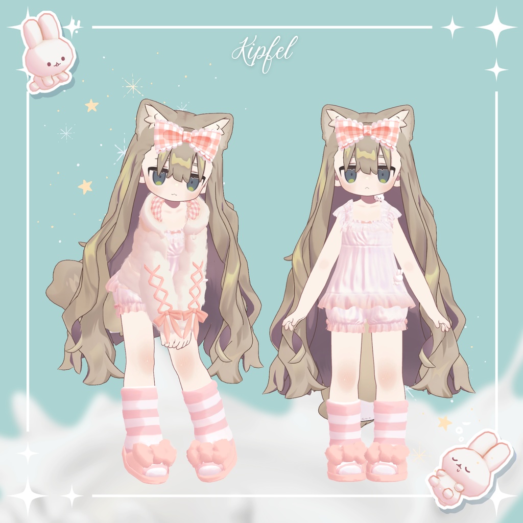 【3/22まで45%OFF】Milk Bunny Hug Time【VRC対応衣装】