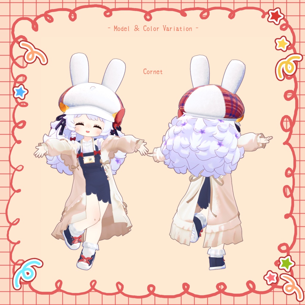 【27アバター対応】お散歩Rabbit♪*【VRChat想定衣装】