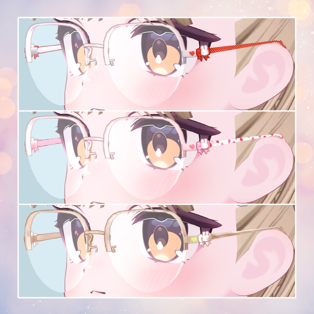 【VRChat想定アクセサリー】 Rabbit glasses*