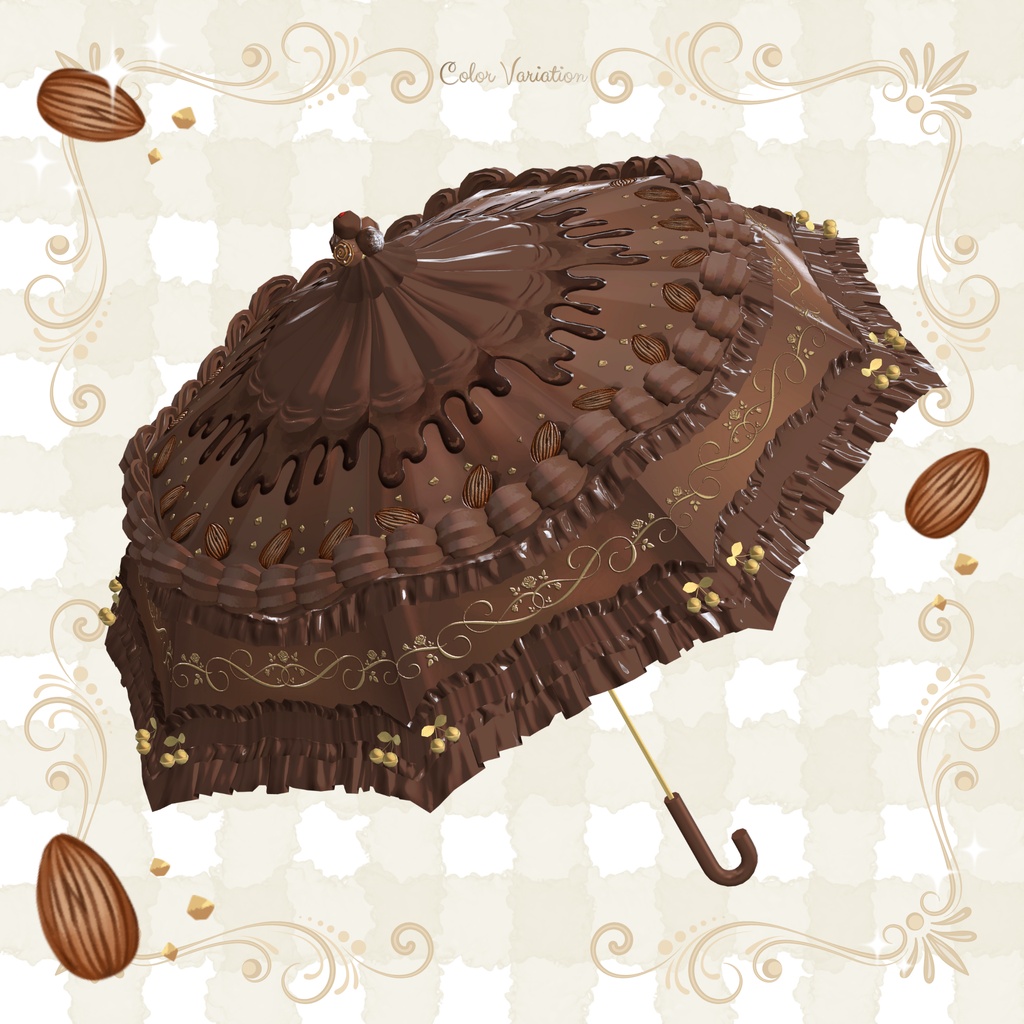 【3日間限定¥700→¥500】Sweet Umbrella【VRChat想定アクセサリー】