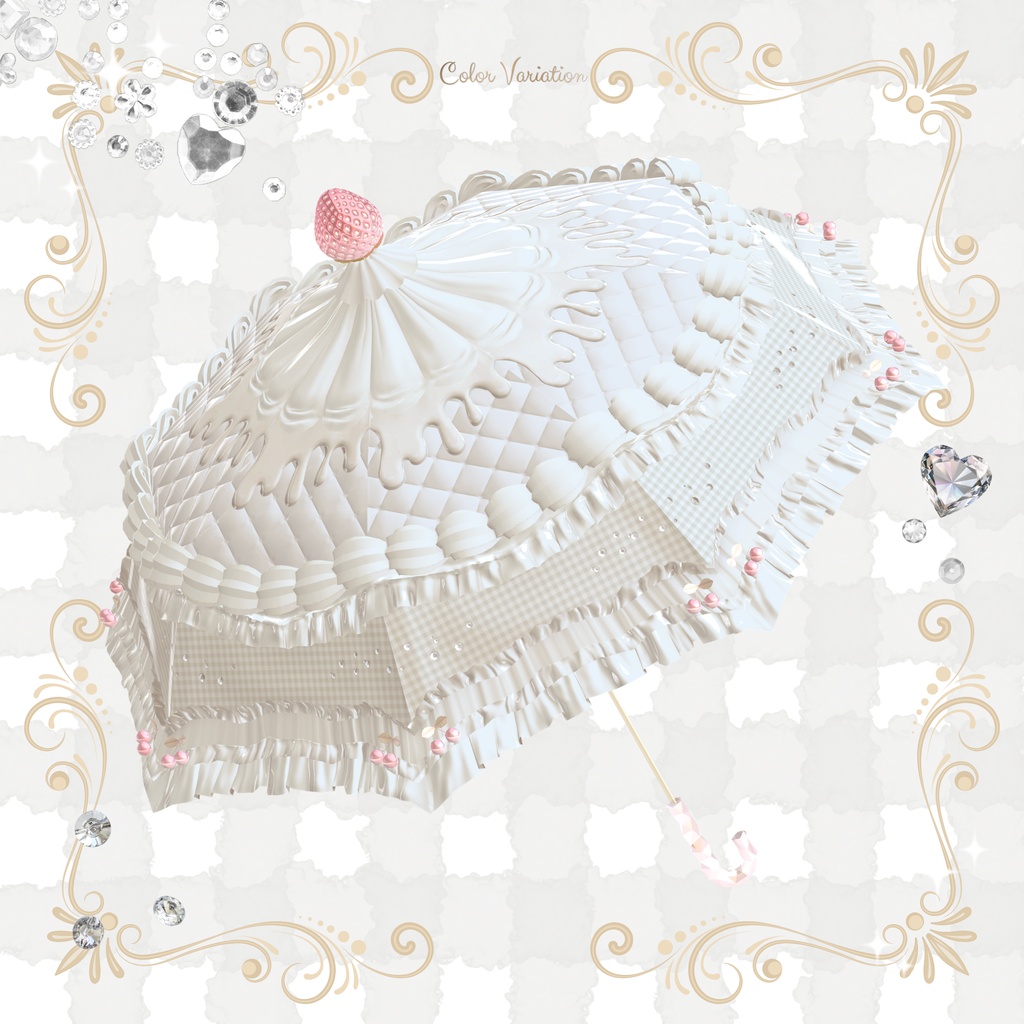 【3日間限定¥700→¥500】Sweet Umbrella【VRChat想定アクセサリー】