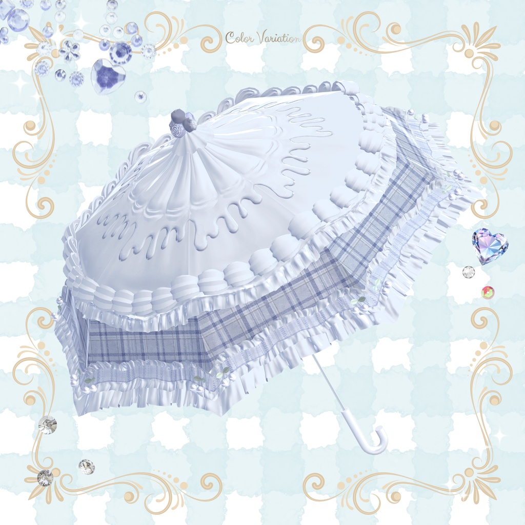 【3日間限定¥700→¥500】Sweet Umbrella【VRChat想定アクセサリー】