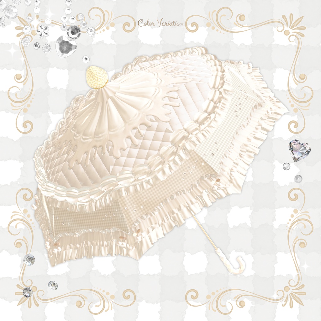 【3日間限定¥700→¥500】Sweet Umbrella【VRChat想定アクセサリー】