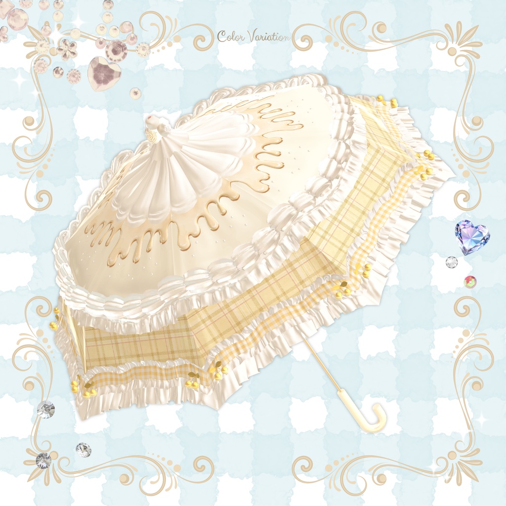 【3日間限定¥700→¥500】Sweet Umbrella【VRChat想定アクセサリー】