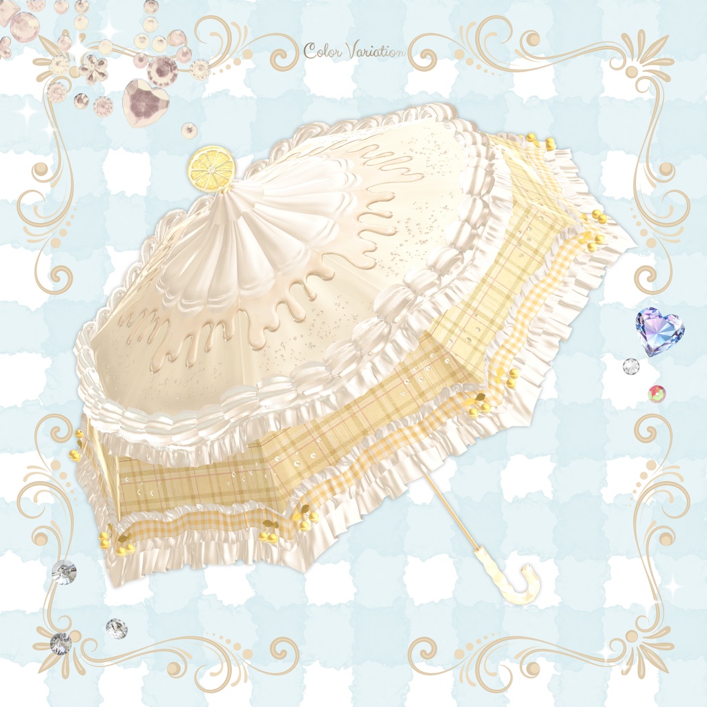 【3日間限定¥700→¥500】Sweet Umbrella【VRChat想定アクセサリー】