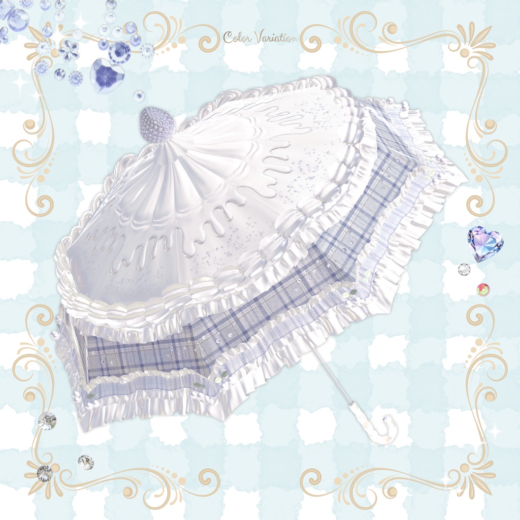 【3日間限定¥700→¥500】Sweet Umbrella【VRChat想定アクセサリー】