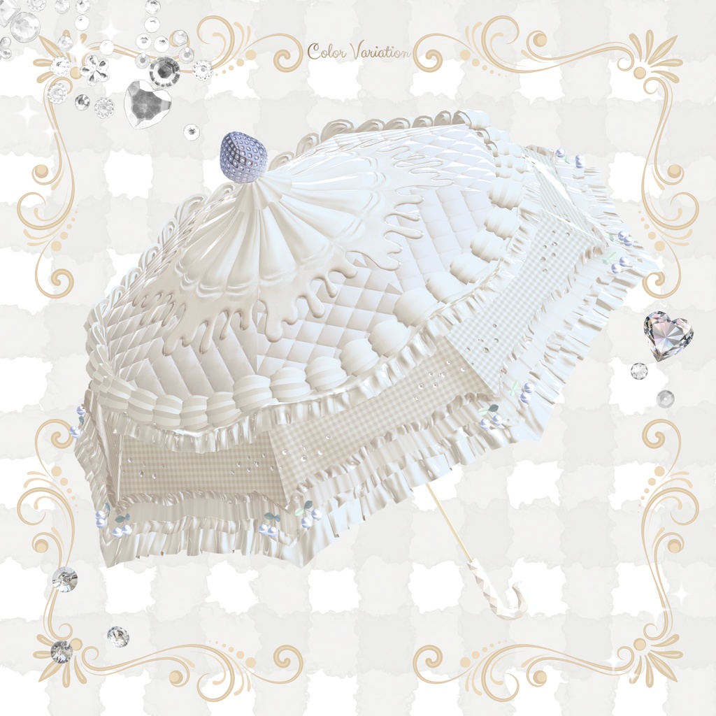 【3日間限定¥700→¥500】Sweet Umbrella【VRChat想定アクセサリー】