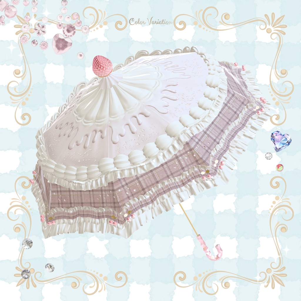 【3日間限定¥700→¥500】Sweet Umbrella【VRChat想定アクセサリー】